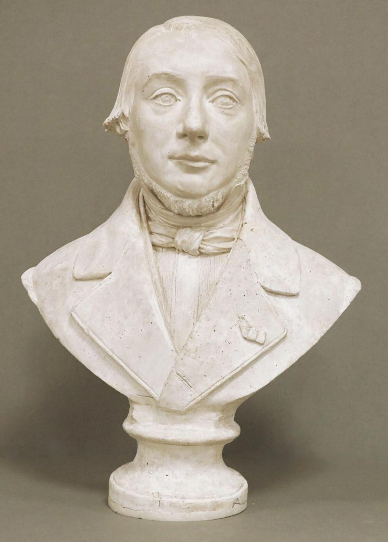Buste d'Édouard Filhol par Charles Rouède circa 1835, legs Marie Bertrand 1953 - coll. muséum, MHNT.MISC.2022.0.1.4