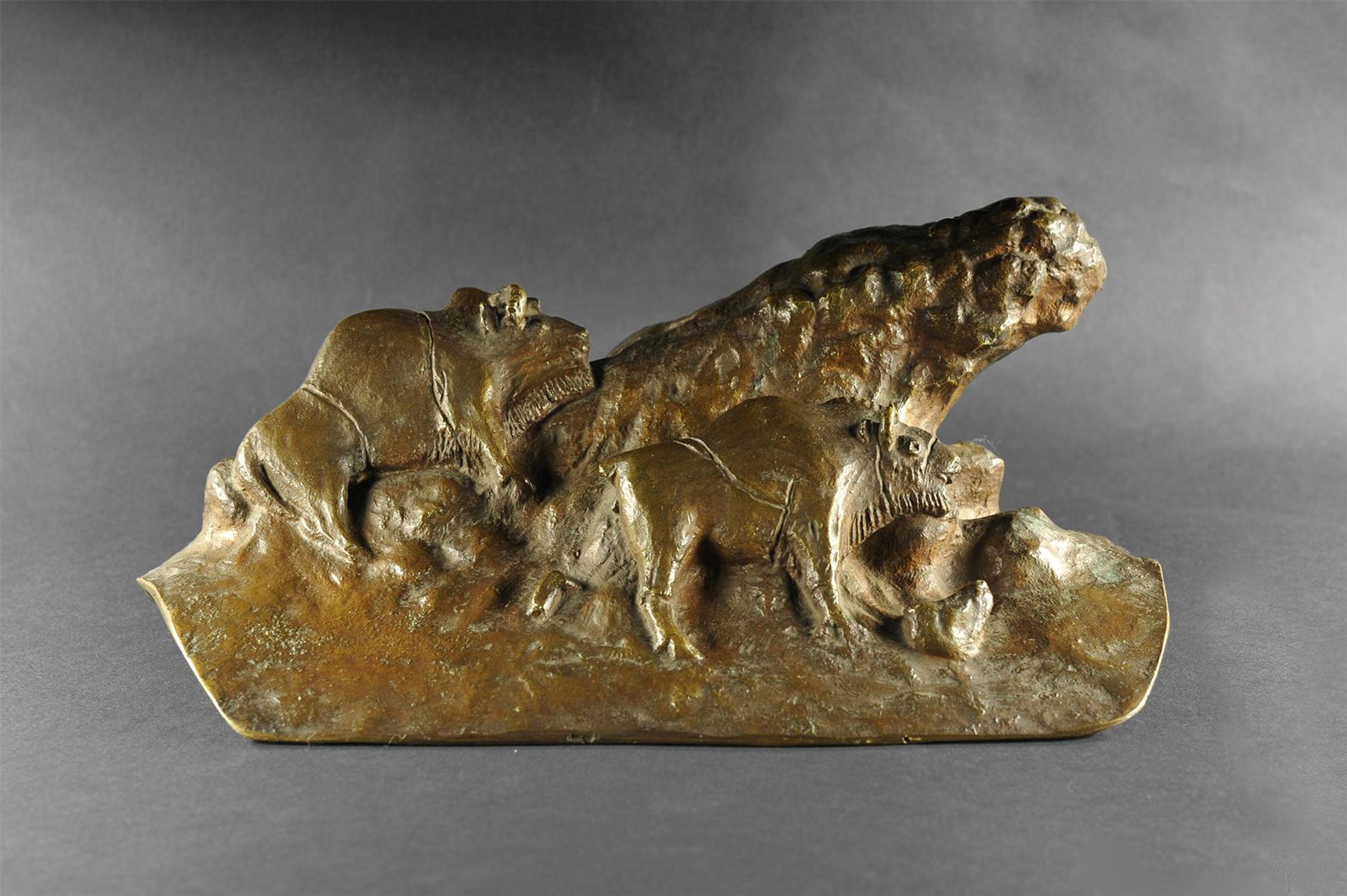 Les bisons du Tuc d’Audoubert, bronze de Philippe Lacomme, 1923